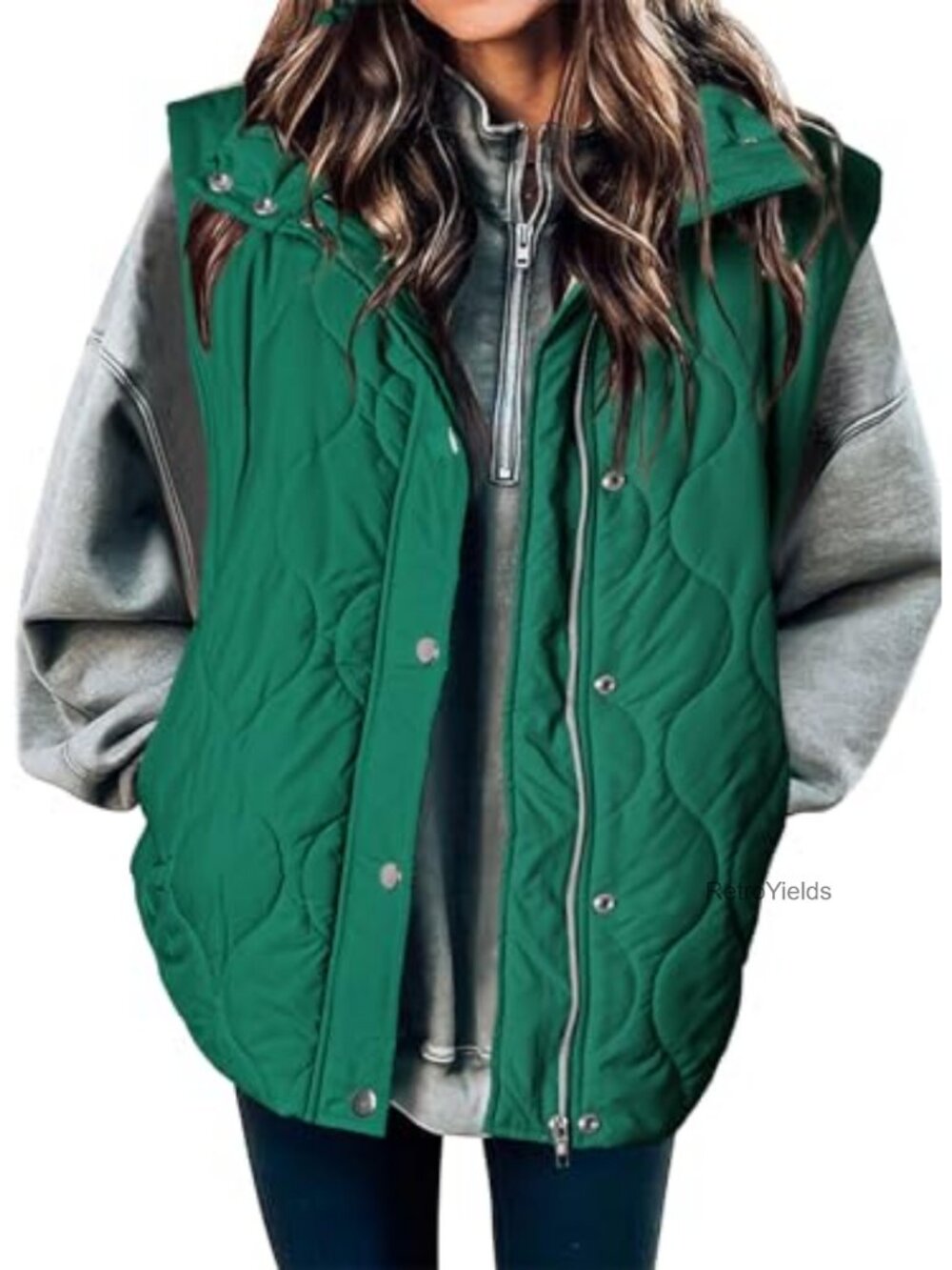 Cropped Quilted Puffer Vest Sleeveless Women's Lightweight Fall Layering
